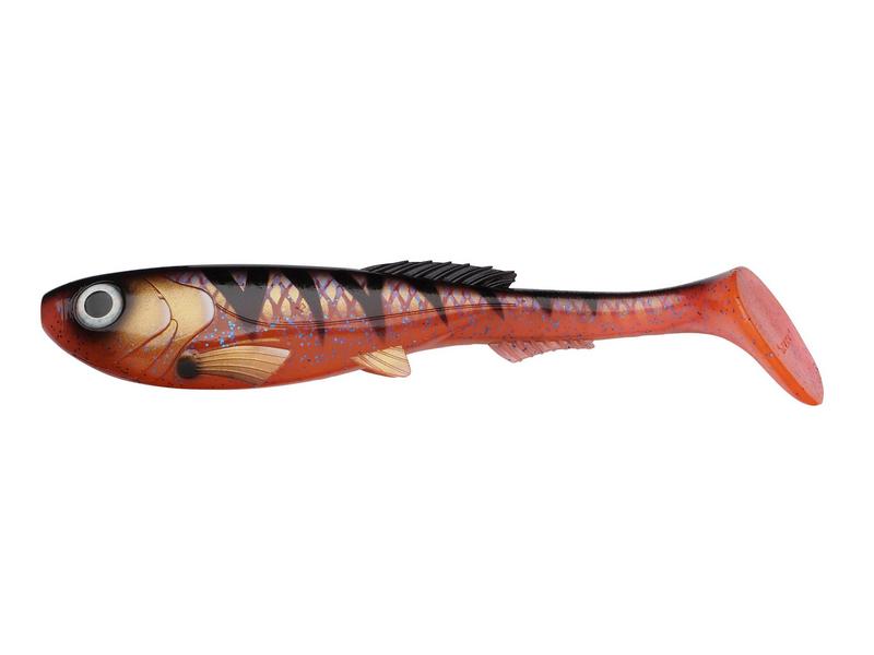 🐊 Abu Garcia Beast Paddletail 17 Red Tiger – Kopavý styl, co rozbouří hladinu  💥 Přirozený kolébavý pohyb těla a silné kopání ocasu – přesně ten typ akce, který provokuje velké štiky k útoku. Tato nástraha je navržena pro efektivní přívlač nad travinami i kolem překážek, ale neztratí se ani ve větších hloubkách.