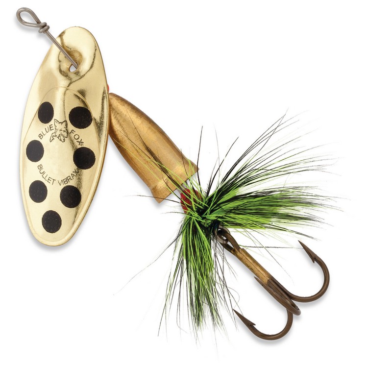 🎣 Blue Fox Vibrax Bullet Fly GBL – rotační třpytka s peřím a silnými vibracemi. Blue Fox Vibrax Bullet Fly kombinuje osvědčenou konstrukci modelu Bullet s atraktivním peřím na háčku, které zvyšuje účinnost i při pomalejším vedení.