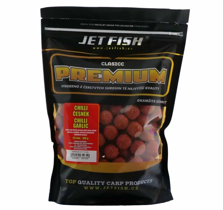 Boilie Jet Fish Premium clasicc_700g_20mm_Chilli/Česnek