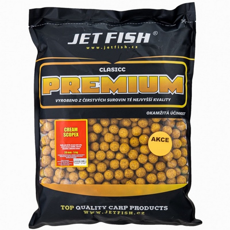 Boilie Jet Fish Premium clasicc_5kg_20mm_Cream/Scopex