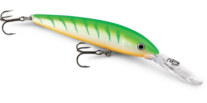 Rapala Down Deep Husky Jerk 10 je zvukový hlubokopotápivý wobler z pevného plastu. Wobler Rapala Down Deep Husky Jerk 10 HGH Díky preciznímu vyvážení si zachovává neutrální potápivost, dokáže při přerušení navíjení ustrnout v jedné hloubce, při vláčení pracuje velmi pravidelně. Vhodný na candáty, štiky, boleny.