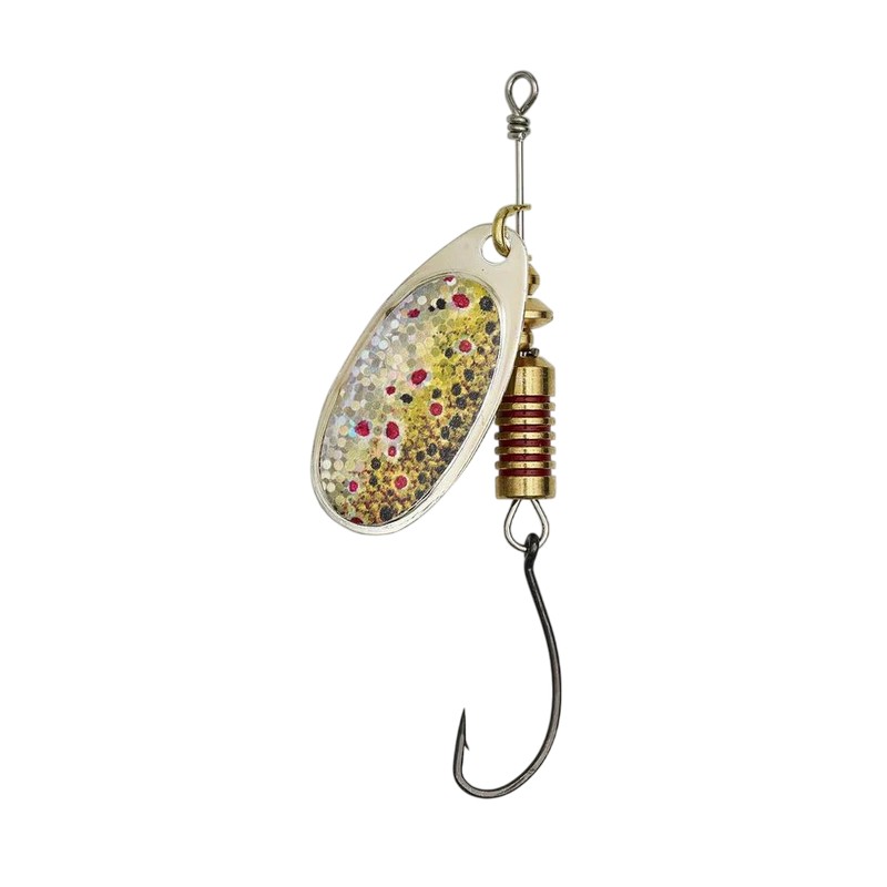 🎣 Jednoháčková rotační třpytka s vyváženou rotací. Rotační třpytky DAM Singlehook využívají jednoháček, který snižuje riziko uváznutí a zároveň umožňuje šetrnější vyháčkování ryby. Díky přesnému tvaru listu drží stabilní rotaci v pomalém i rychlejším vedení. Kovové tělo, vyvážená osa a kvalitní háček zajišťují spolehlivý chod na potocích, řekách, jezerech i klasických rybnících – zkrátka všude tam, kde potřebuješ univerzální rotační třpytku s jistým chodem.