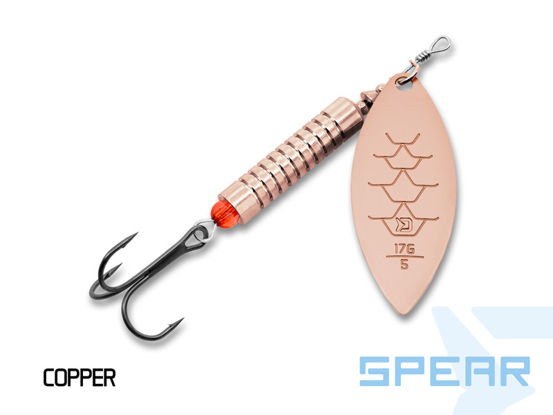 Rotačka Delphin SPEAR Copper je klasická rotační třpytka určená především pro lov dravých ryb v tekoucích vodách, jako jsou řeky a potoky.