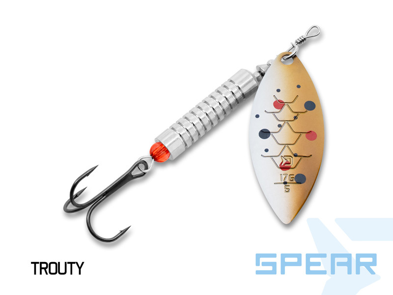 Rotačka Delphin SPEAR Trouty je klasická rotační třpytka určená především pro lov dravých ryb v tekoucích vodách, jako jsou řeky a potoky.