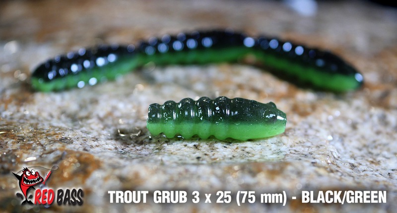 Larva REDBASS GRUB Black/Green