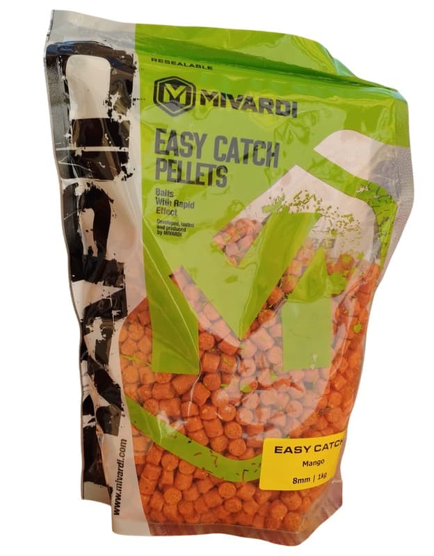 Mivardi Pelety Rapid Easy Catch Mango 8 mm – mango pelety vhodné do PVA punčoch a sáčků pro rychlé krmení.