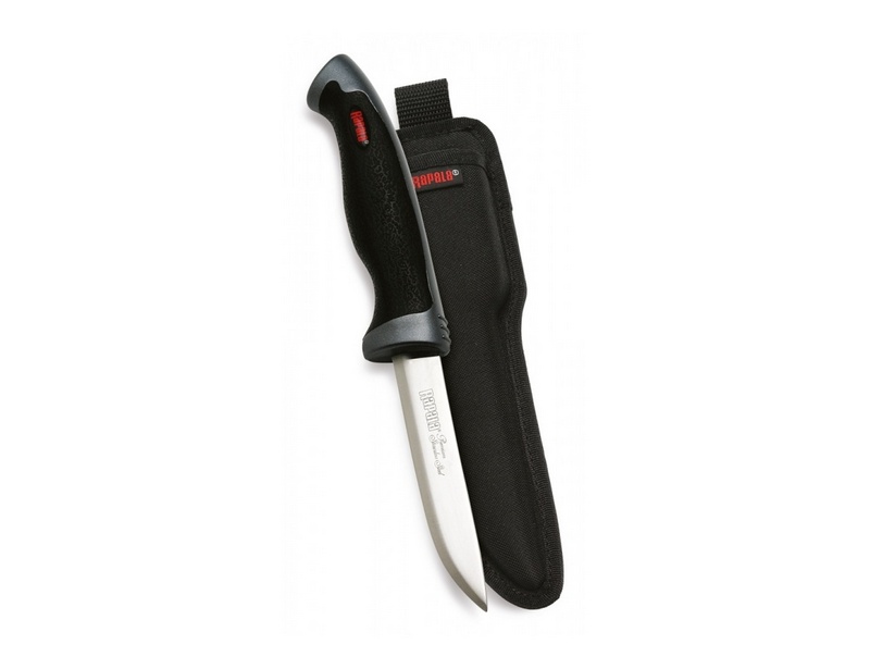 Rapala SNP 4 Sportsman´s Premium 4"Praktický nůž s moderním designem.Komfortní rukojeť poskytuje solidní a bezpečné držení.Jednoduchá super ostrá robustní čepel je vyrobena z nerezové oceli.Nylonová textilní pochva má poutko k připevnění k opasku.Rapala SNP 4 Sportsman´s Premium 4"- skvělý poměr kvality a ceny, nůž určený pro každodenní použití.Materiál čepele : nerezová ocel Materiál rukojeti : plast Materiál pochvy : textil / nylon Délka čepele : 100mm Celková délka nože : 227mm