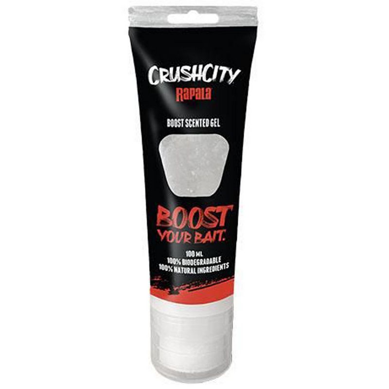 CrushCity Boost Clear Gel. Gel navržený pro posílení jakékoli nástrahy (měkké nebo tvrdé), uvolňuje silnou vůni a chuť, která přetrvává ve vodě a přitahuje ryby z velké dálky. Silně provoněný vůní Crush City Scent 100% biologicky odbouratelný 100% přírodní složky Ryby budou s větší pravděpodobností brát vaši návnadu Lepivá textura Snadno se nanáší Objem: 90 ml