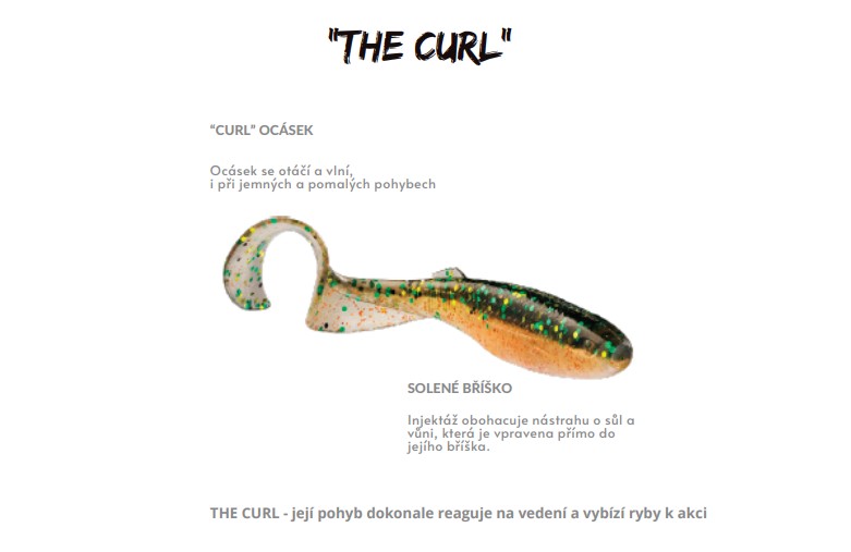 Rapala Crushcity Curl. Curl je měkká nástraha s ultra citlivým ocáskem. The Curl je nezbytnou volbou, když jsou ryby ostražité.
