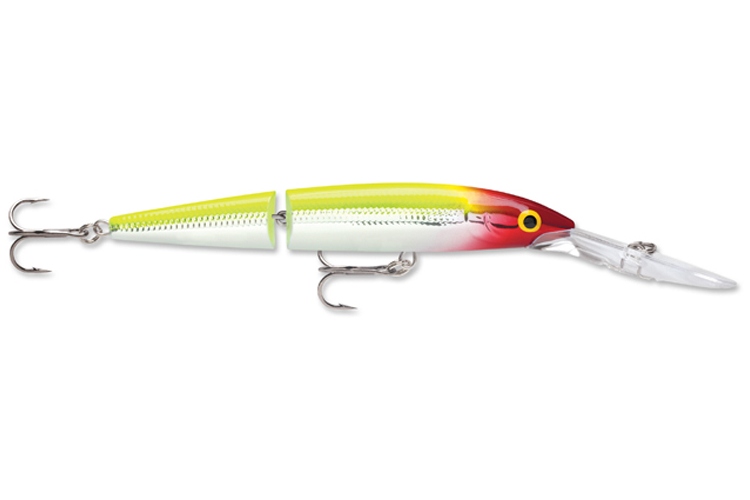 Rapala Jointed Deep Husky Jerk 12 CLN je dvoudílný zvukový wobler s výrazným chodem. Plastové tělo, neutrální schopnost plavání, efektní barvy. Tato nástraha je mimořádně účinná při pomalém vedení za chladnějšího počasí, díky přesnému vyvážení dokáže ustrnout při zastavení navíjení.