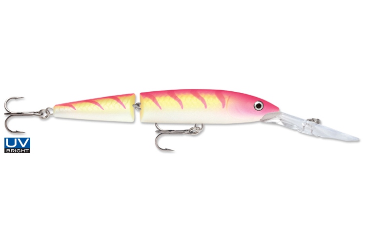 Rapala Jointed Deep Husky Jerk 12 PTU je dvoudílný zvukový wobler s výrazným chodem. Plastové tělo, neutrální schopnost plavání, efektní barvy. Tato nástraha je mimořádně účinná při pomalém vedení za chladnějšího počasí, díky přesnému vyvážení dokáže ustrnout při zastavení navíjení.