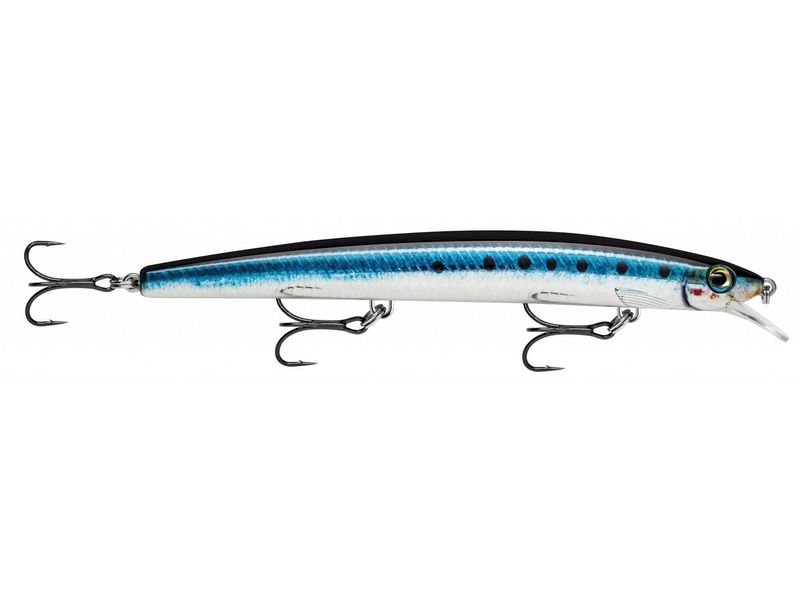 🐟 Rapala MaxRap 13 – prémiový wobler pro extrémně dlouhé náhozy.  Tento model je navržen pro dosažení maximální vzdálenosti při každém hodu. Speciálně tvarované tělo s aerodynamickým profilem a wolframovými kuličkami uvnitř zajišťuje dokonalé rozložení hmotnosti pro dlouhé, přesné náhozy.  Po dopadu na hladinu se MaxRap 13 chová stabilně a nabízí agresivní, přirozený chod pod vodou. Zvukové komory zvyšují atraktivitu wobleru, zatímco 3D oči a laserem vypalovaný povrch vytvářejí realistický vzhled zraněné rybky. 
