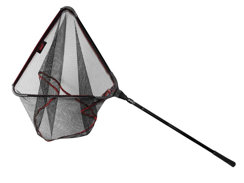 Skládací podběrák Rapala Folding Net se dá složit do kompaktní velikosti. Podběrák z černě eloxovaného hliníku, s pogumovanou sítí pro dlouhou životnost a ergonomickou rukojetí. Obsahuje vestavěnou sponu na opasek a lze ho otevřít jednou rukou. Má sklopnou tyč dlouhou 75 cm. Konstrukce z černého eloxovaného hliníku Pogumovaná síťovina a měkká rukojeť Rychlý design flip & lock Délka rukojeti: 75 cm Hloubka sítě: 50 cm Vnitřní velikost rámu: 50/50/50 cm