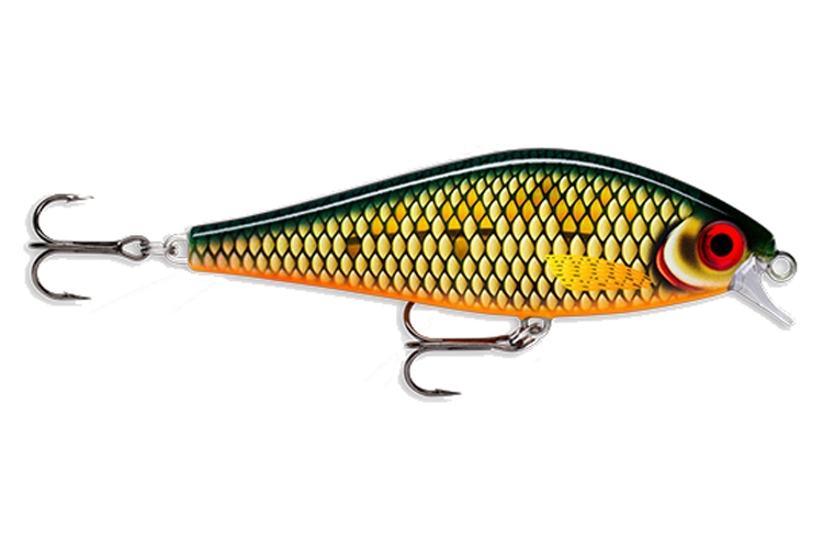 Rapala Super Shadow Rap SCRR je pomalu potápivá nástraha, která provádí ostré výpady do stran a pak pomalu klesá do hloubky jako umírající ryba. Tělíčko je mimořádně odolné a dokonale imituje siluetu velké rybky Jemné potřepání prutem stačí na okamžitou reakci, ostré škubnutí pošle nástrahu pomalu do hloubky přímo před dravce.