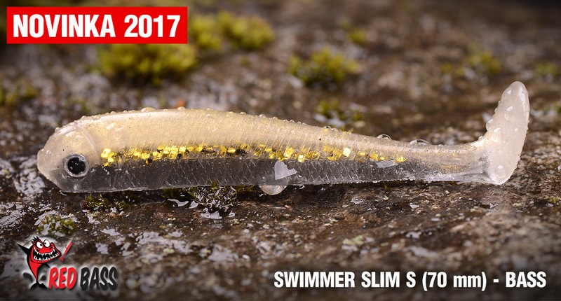 Ripper REDBASS Swimmer Slim S - Bass / 70mm Účinná zbraň na všechny dravé ryby z extraměkkého materiálu! Nástraha SWIMMER SLIM se vyznačuje stejně jako SWIMMER excelentním chodem i při pomalém tažení, kdy jednak svůdně kmitá ocásek a navíc se celá nástraha kolébá ze strany na stranu. U modelu "SLIM" bylo dosaženo lákavého chodu i při extrapomalém tažení, což jej předurčuje k účinému lovu pomalým propadem i s relativně lehkou hlavičkou.