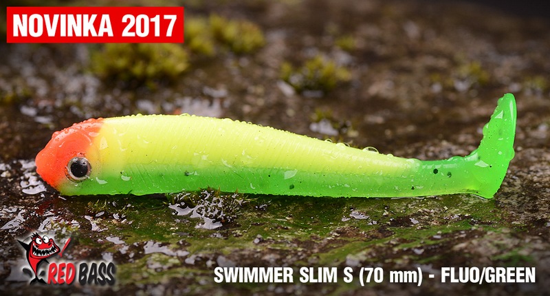 Ripper REDBASS Swimmer Slim S - Fluo Green / 70mm Účinná zbraň na všechny dravé ryby z extraměkkého materiálu! Nástraha SWIMMER SLIM se vyznačuje stejně jako SWIMMER excelentním chodem i při pomalém tažení, kdy jednak svůdně kmitá ocásek a navíc se celá nástraha kolébá ze strany na stranu. U modelu