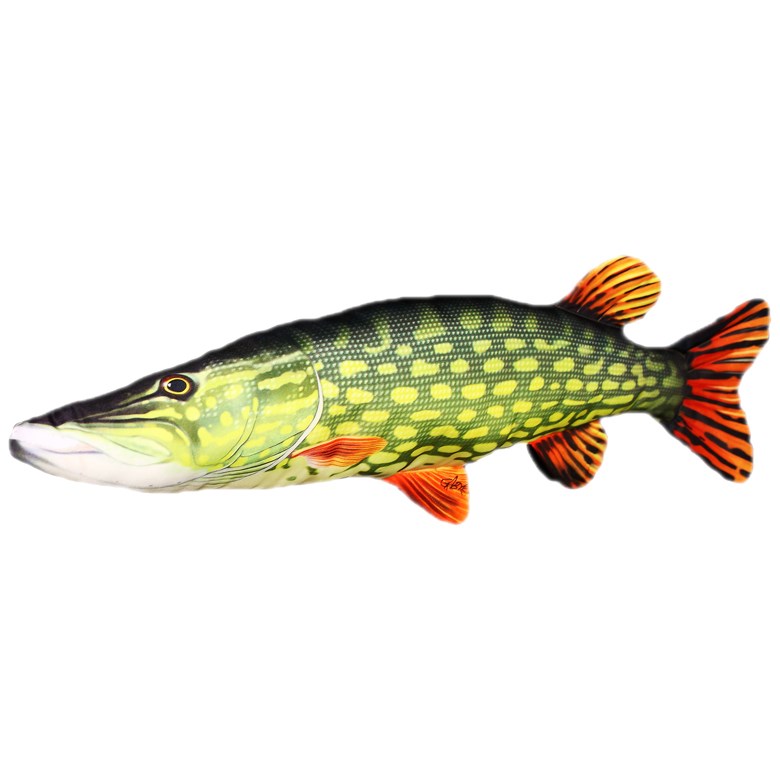 🐟 Realistický polštář ve tvaru ryby. Originální polštář Gaby ve tvaru ryby potěší každého milovníka ryb a rybaření. Realistický vzhled, kvalitní potisk a detailní tvar těla z něj dělají věrnou imitaci skutečného úlovku. Vyroben je z měkkého, příjemného materiálu, který zaručuje pohodlí i dlouhou životnost.