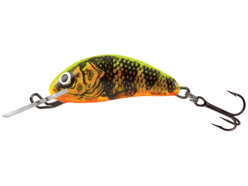🎯 Salmo Hornet 03 F Gold Fluo Perch – mini plovoucí wobler pro jemnou přívlač  Salmo Hornet 03 F je lehký plovoucí wobler dlouhý 3,5 cm, určený pro ultralight a jemnou přívlač. Díky své živé, přirozené akci a stabilnímu chodu je ideální pro lov pstruhů, okounů a tloušťů v řekách, potocích i menších jezerech.