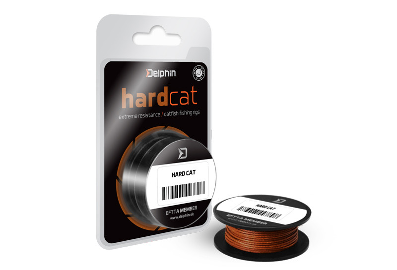 Šňůra Delphin Hard Cat červeno-hnědá