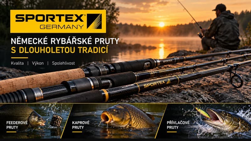 Rybářské pruty SPORTEX – německá tradice, kaprové, feederové a přívlačové pruty