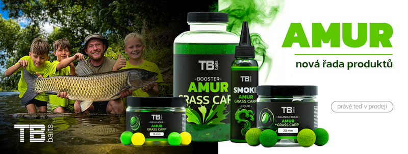 🎯 Amuři patří mezi nejoblíbenější cílové ryby – a právě pro ně je tu kompletní řada produktů TB Baits. 🍬 Všechny produkty série Amur spojuje sladké aroma, výrazná zelená barva a atraktivní složení, které si amuři oblíbili. 💚 V nabídce najdete boilie, boosterované boilie, boostery, method mixy, obalovací těsto, pop-upy, balanced boilie i smoke liquid.