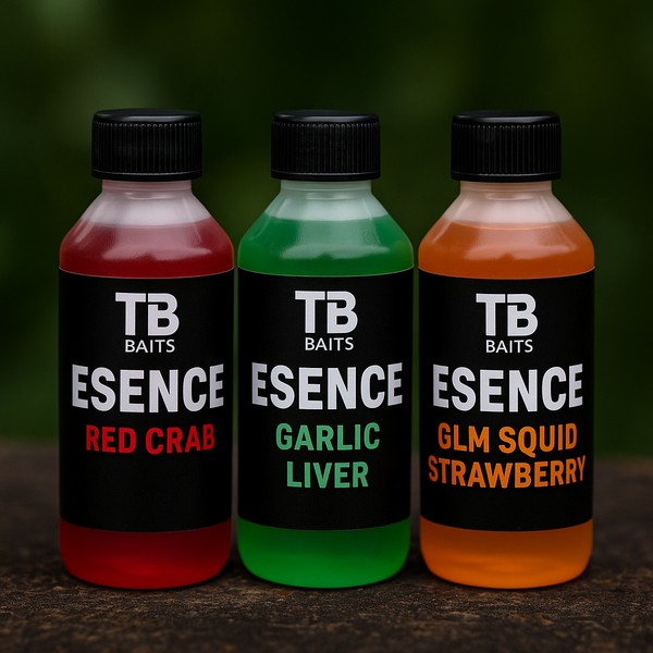 🧪 Esence TB Baits jsou vysoce koncentrované tekuté atraktory, které využijete při výrobě domácího boilie, vylepšení method mixů, partiklů i komerčních nástrah. Vybíráme pouze osvědčené esenciální a aromatické složky, které ryby skvěle vnímají a reagují na ně po celý rok.