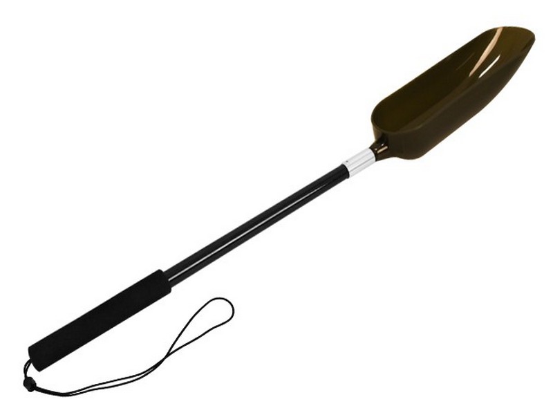 Zakrmovací lopatka DELPHIN s rukojetí Tato dvojdílná lopatka, která sa dělí na rukojeť (45cm) lopatku (30cm), je rozebíratelná díky odolnému závitu. Je vyrobená z odlehčených materiálů a i při své celkové délce 75 cm, je její hmotnost cca. 180gramů. Spodní část rukojeti je potažená pěnou, která v kombinaci s nízkou hmotností lopatky zabezpečí, aby vás nebolelo rameno ani po opakovaném zakrmování.