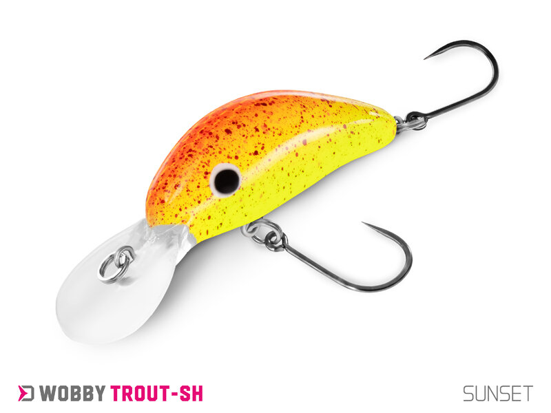 Delphin WOBBY TROUT-SH Sunset – wobler na přívlač