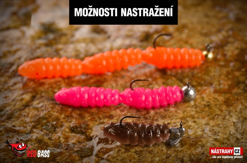 Larva REDBASS Trout Grub L_3x25mm_Dark Black