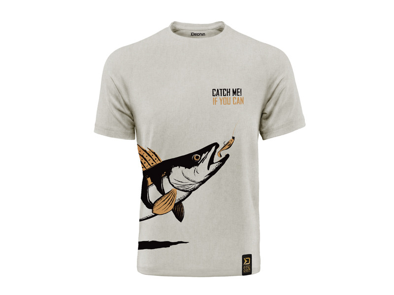 Tričko Delphin Catch me ! Candát - vel.3XL