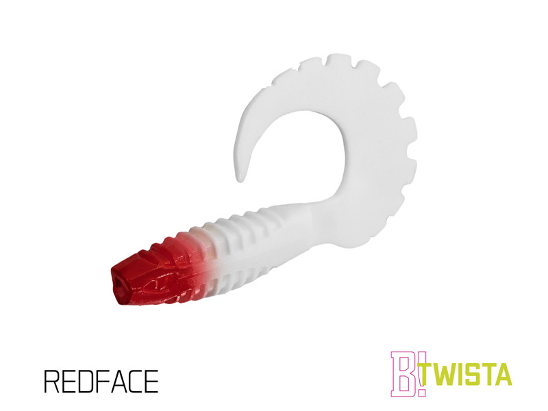Umělá nástraha Delphin Twista UVs 10cm_RedFace_5ks