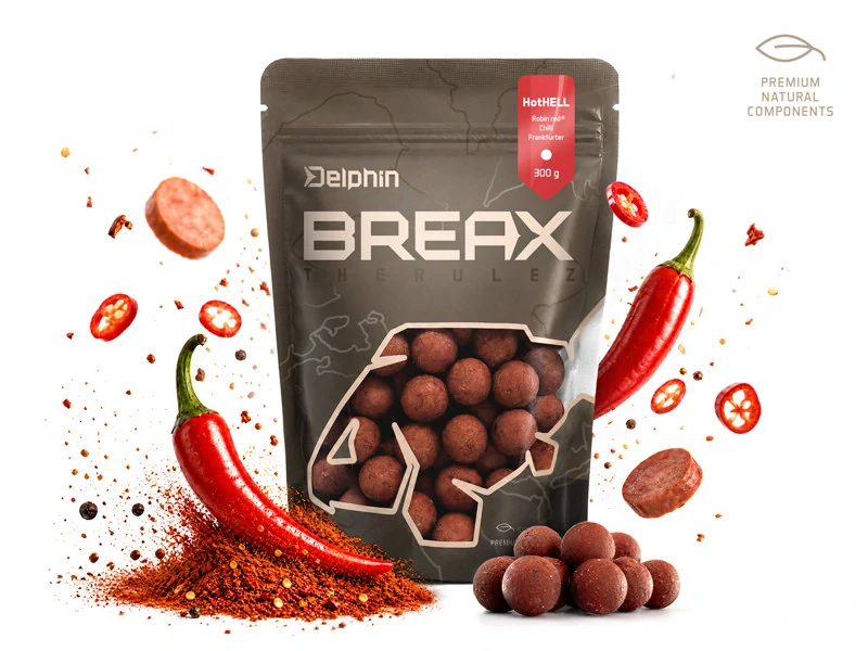 Delphin Boilies Breax HotHell - Robin red-Chilli-Fr. klobása 300 g 24 mm