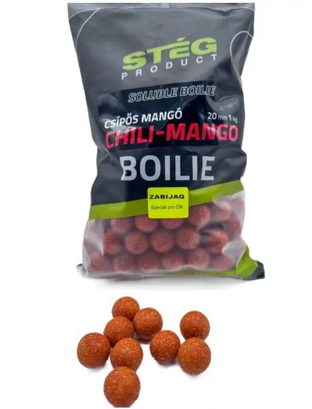 Stég Zabijaq Soluble boilie 1kg_24mm_Chilli-Mango