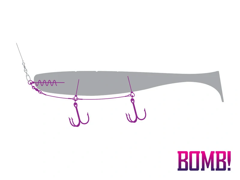Montáž Delphin Bomb Twisto MultiTrap_10cm_#2_14kg_1ks
