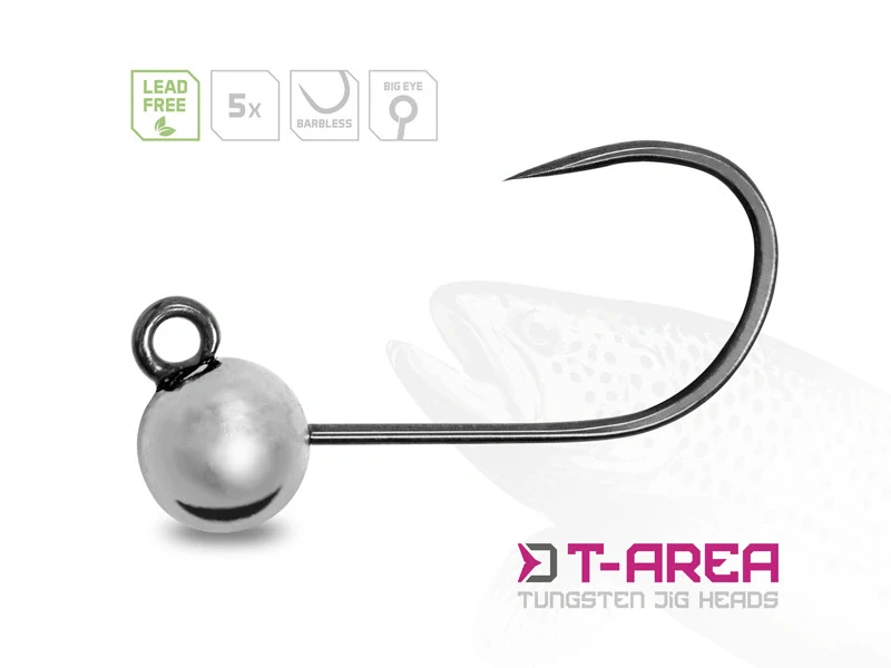 Delphin Wolframový jig T-AREA BL Stříbrný 4,6 mm / 0,9 g / #6 – 5 ks