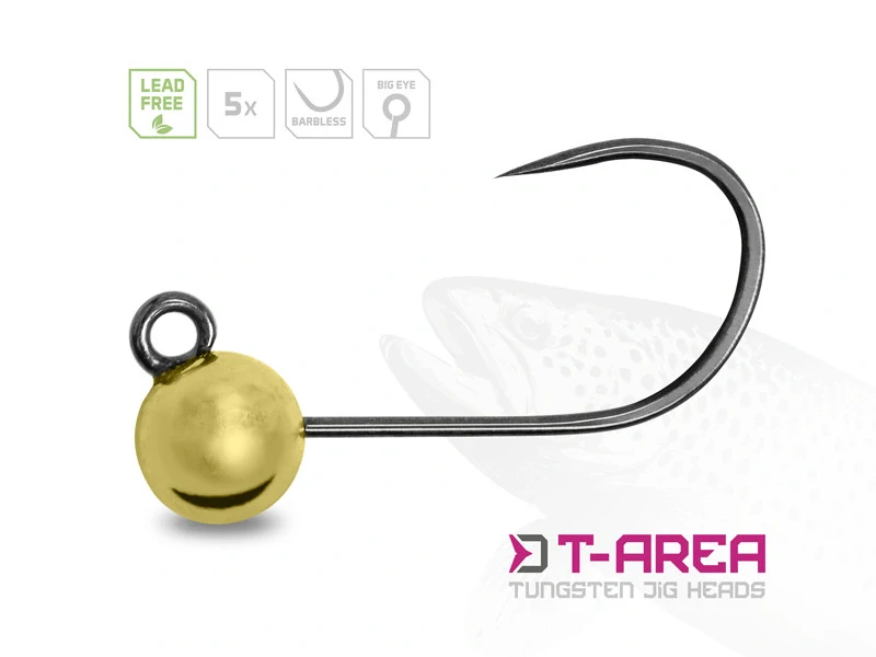 Delphin Wolframový jig T-AREA BL Zlatý 4,6 mm / 0,9 g / #6 – 5 ks