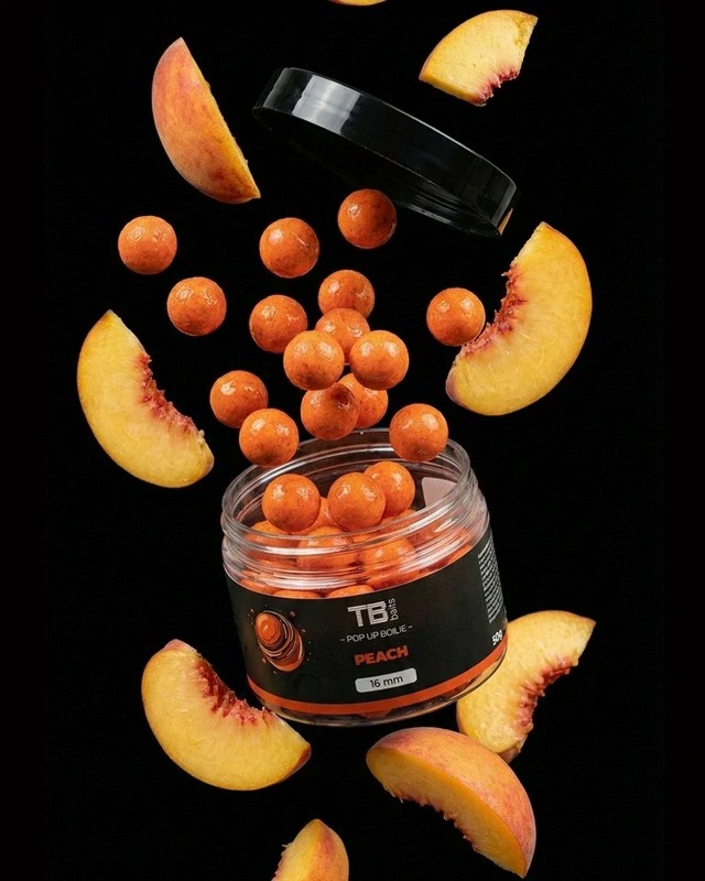 TB Baits Plovoucí boilie Pop-Up Peach + NHDC 50 g - 16 mm