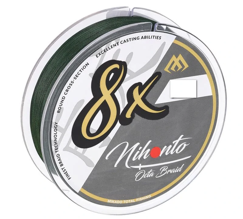Mikado Pletená šňůra Nihonto Octa Braid zelená 150 m 0,14 mm 10,15 kg