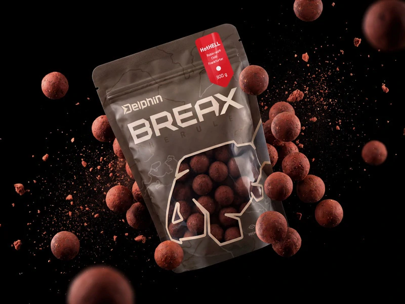 Delphin Boilies Breax HotHell - Robin red-Chilli-Fr. klobása 300 g 24 mm