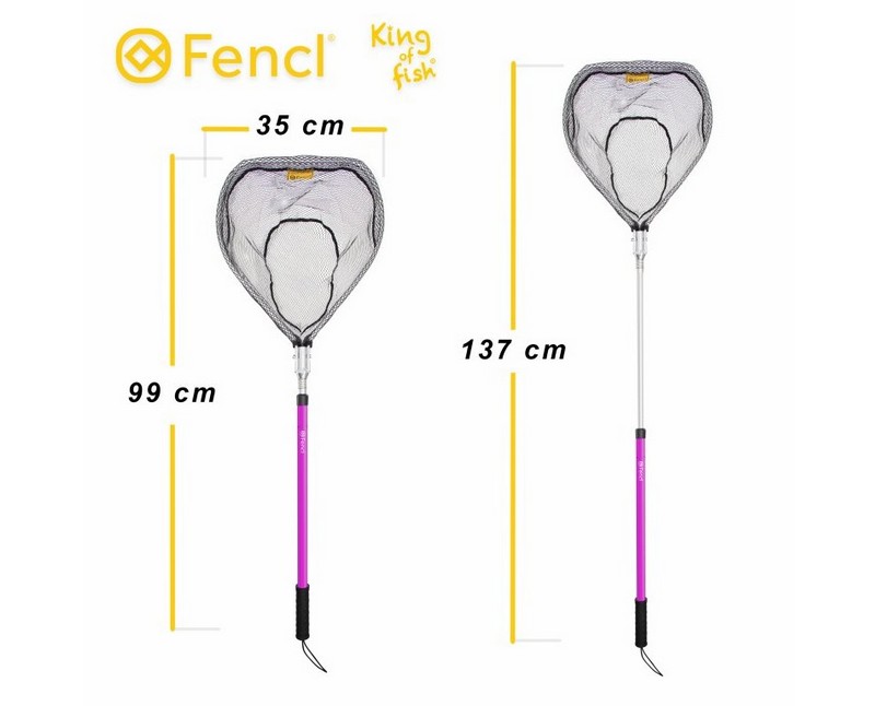 Fencl Dětský podběrák Karásek fialový_Pogumovaná síť