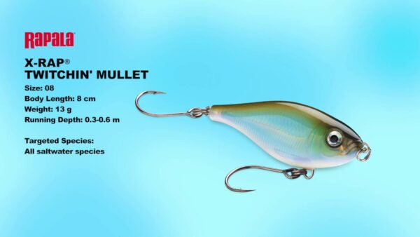 Wobler Rapala X-Rap Twitchin Mullet 08_S