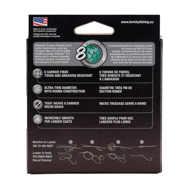 Šňůra Berkley Whiplash 8 Green 150m_0,28mm_47,1kg 