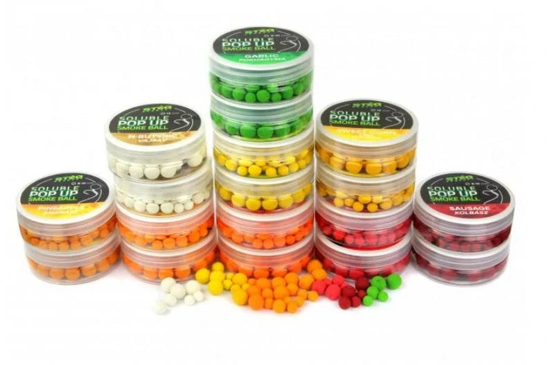 Stég Soluble Pop up Smoke Ball 25g_12mm_Česnek-Mandle