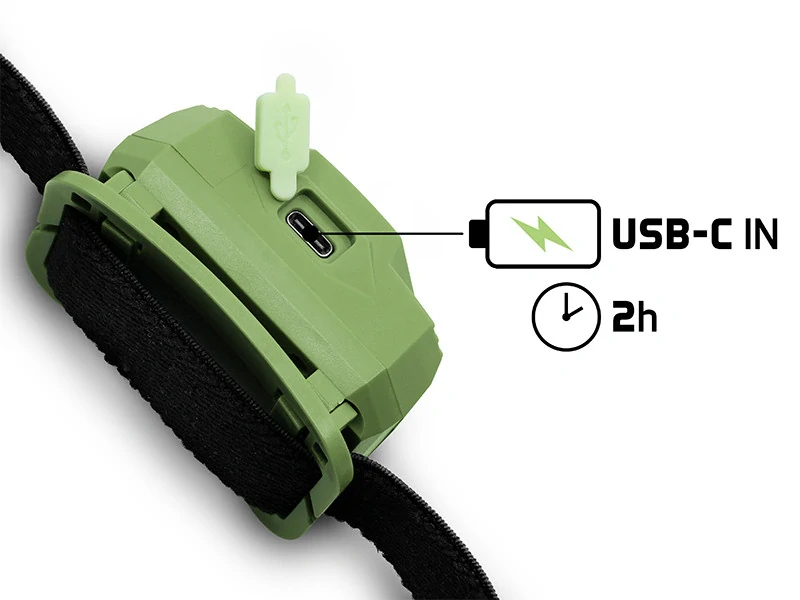 Čelová lampa Delphin Lumis 3 W/1000 mAH