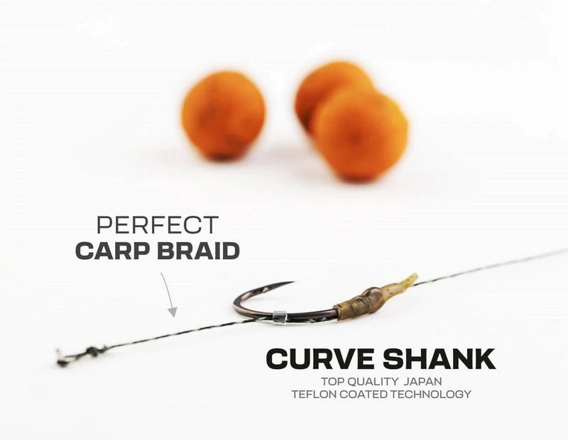 Zfish Návazec Curve Shank Carp Rig 20 cm – vel. 4 (2 ks)