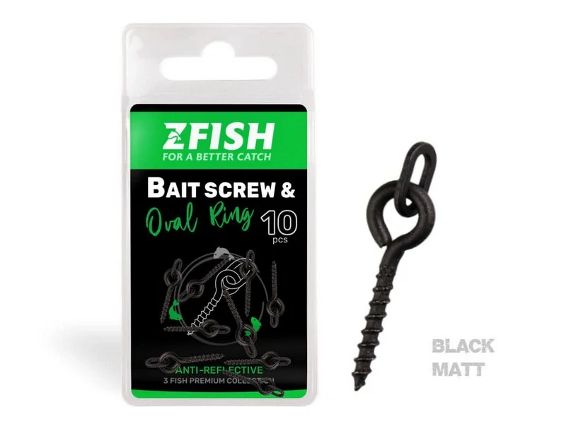 Zfish Vrtáček s kroužkem Bait Screw & Oval Ring 10 ks