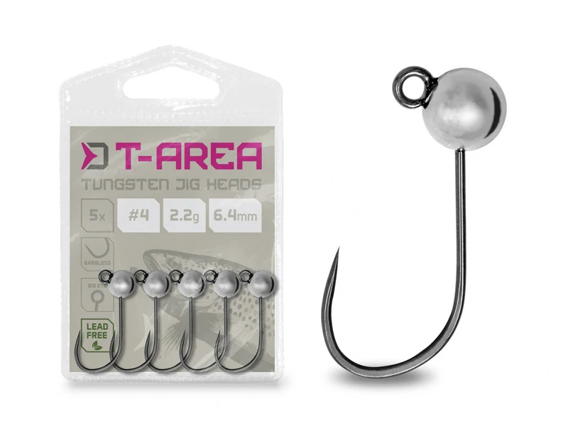 Delphin Wolframový jig T-AREA BL Stříbrný 4,6 mm / 0,9 g / #6 – 5 ks