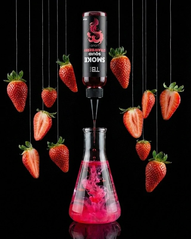 TB Baits Smoke Liquid Squid Strawberry 100 ml