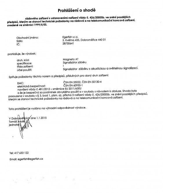 Signalizátor Suretti Magneto AT