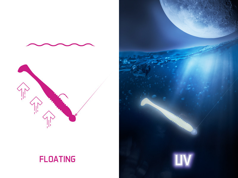 Umělá nástraha Delphin Zandera Flexi Float UVs 12cm_Hawai_5ks